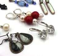 Group lot of Vintage 925 sterling silver earrings