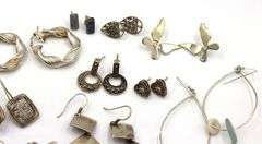 Group lot of Vintage 925 sterling silver earrings