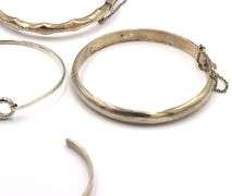 Vintage 925 sterling silver group lot of 6 cuff bangles