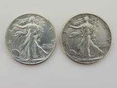 1944 & 1945 Walking Liberty Half Dollars