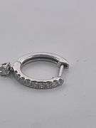 18K WHITE GOLD DIAMOND LOOP EARRINGS