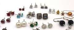 Group lot of Vintage 925 sterling silver earrings