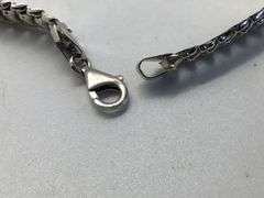 14K White Gold Vintage Cuban Link Bracelet
