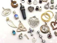 Group lot of Vintage 925 sterling silver pendants