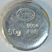Handmade pure .999+ Fine 50 grams Silver 'Skeleton Head'