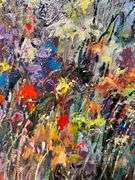 Textured Impressionist French Lavender Garden Painting