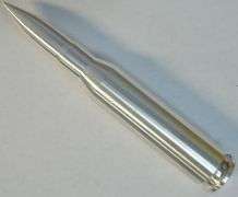 Large Ballistic Bullet 10 Troy Oz in pure .999 fine silver
