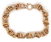 Beautiful 14K YG Interlocking Circles Link Bracelet