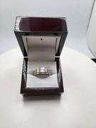 14K men's white gold diamond designer ring