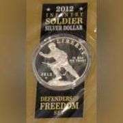 2 2012 Proof Silver Dollar Infantry Soldier Sets With Tags