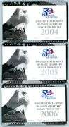 3 Silver US State Quarter Proof Sets w/Box and CoA