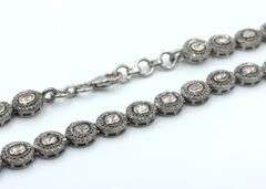 Darling Antique 14K Gold Over Sterling Silver Cognac Diamond Center Stone & Diamond Necklace