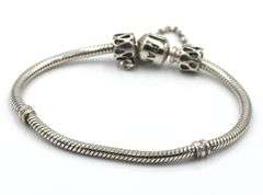 Pandora bracelet with end chain beads