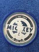 1988 Disney Mickey 60 Years With You Commemorative Proof Silver Coin