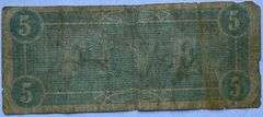 $5 Feb 17 1864 CSA Note