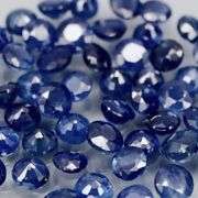 Heated only! 5.43ct pure ink blue Sapphire set from Madagascar