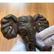 Cast Iron Elephant Head Wall Hook