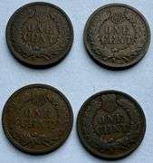 Four Sharp Last Year Indian Cents