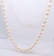 Elegant 6-6.5mm White Fresh Water Pearl Necklace
