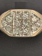MEN'S CERTIFIED 14K YELLOW GOLD DIAMOND RING
