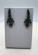 Handmade Elegant Earrings with 5.0ct Natural Colombian Emeralds & 0.5ct Diamond Accents