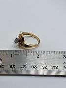 14k yellow gold diamond wedding band, size 7.5 -4.5 gr