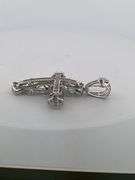 CERTIFIED BRAND NEW 14K WHITE GOLD DIAMOND CROSS CHARM / PENDANT