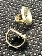 14K Yellow Gold Round Brilliant Cut Diamond Cluster Earring
