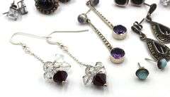 Group lot of Vintage 925 sterling silver earrings