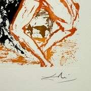 Rare Pencil Signed Salvador Dali Original Aquatint from 'Eight Mortal Sins', 1966