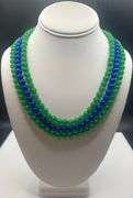 Beautiful Mined From The Earth 670 Ctw Natural Emerald and Blue Sapphire Necklace