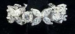 14K White Gold Marquise Cut Lab Diamond Ring