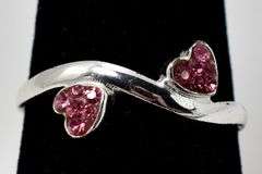 Adorable Double Heart Ring in Sterling Silver