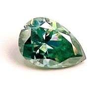 Ct Sparkling Paraiba Green Simulated Diamond Pear Cut Solitaire