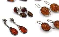 Group lot of vintage 925 sterling silver amber jewelry