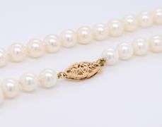 Elegant 6-6.5mm White Fresh Water Pearl Necklace