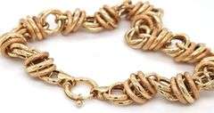 Beautiful 14K YG Interlocking Circles Link Bracelet