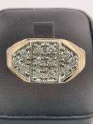 MEN'S CERTIFIED 14K YELLOW GOLD DIAMOND RING