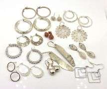Group lot of 925 sterling silver earrings