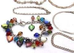 Group lot of 14 vintage 925 sterling silver bracelets