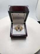 14K men's yellow gold 2.5ct tw diamond horseahoe ring