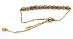 0.40ctw Round brilliant cut diamond cluster circle adjustable bracelet