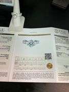 CERTIFIED BRAND NEW 14K WHITE GOLD DIAMOND ENGAGEMENT RING . 8.53 CARATS
