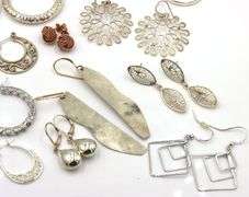 Group lot of 925 sterling silver earrings