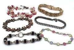 Group lot of 6 vintage 925 sterling silver bracelets