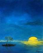 Original Painting by Palyn titled Island Sunset
