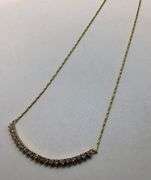 14K Yellow Gold Mini Riviera Lab Diamond Necklace