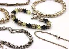 Group lot of 7 Vintage 925 sterling silver bracelets