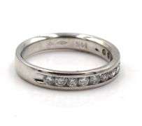 14kt White gold 0.50ctw channel set diamond band