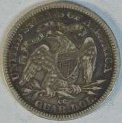 Scarce 1877-CC Liberty Seated Quarter in XF